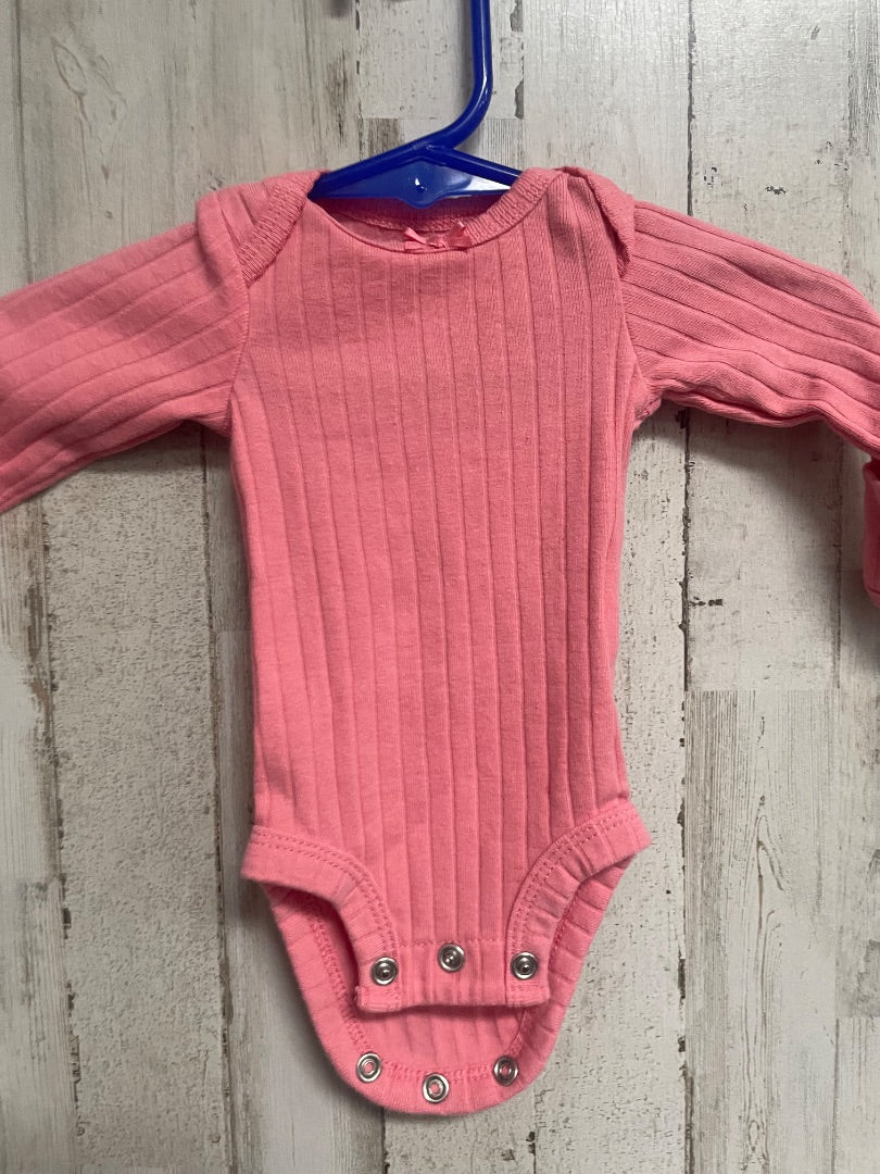 PINK CHILD OF MINE RIBBED ONESIE, GIRL PREEMIE
