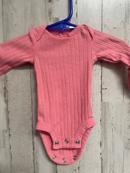 PINK CHILD OF MINE RIBBED ONESIE, GIRL PREEMIE