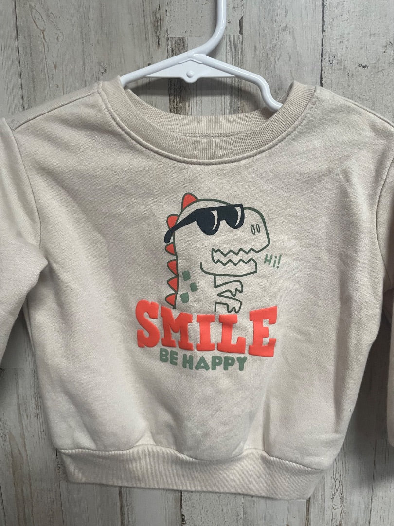 CREAM GARANIMALS DINO PULLOVER, GIRL 18M