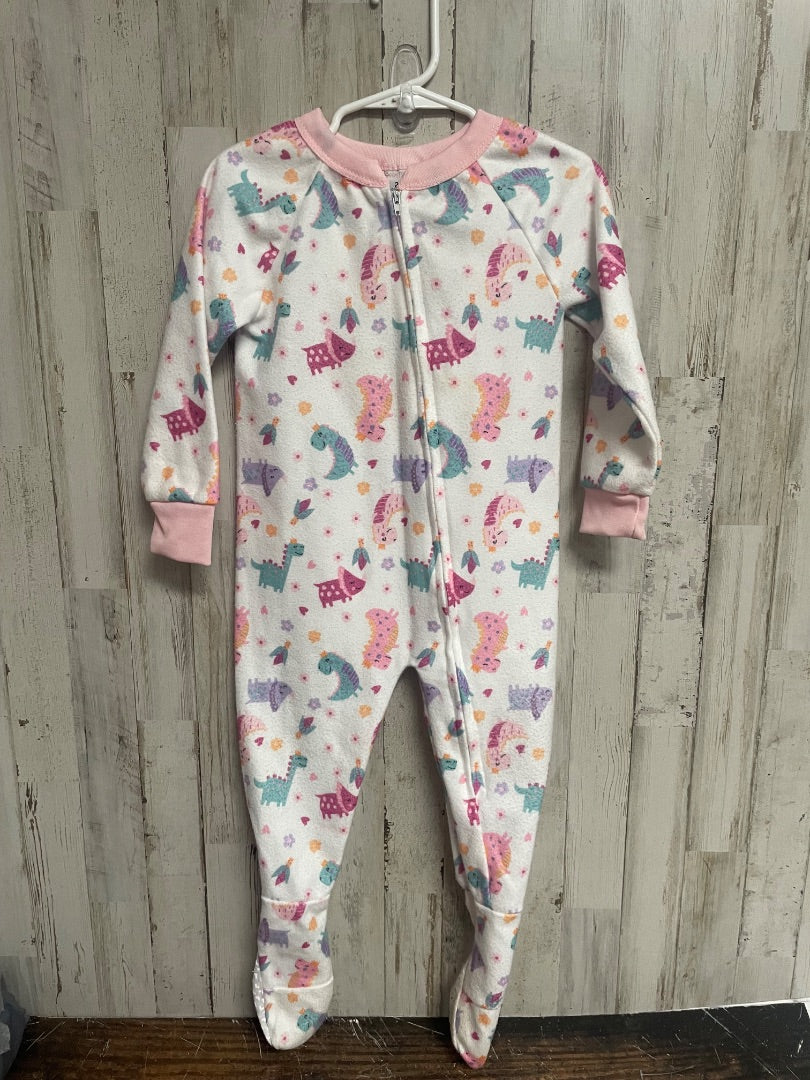 GIRL 24M PRINCESS ROSE FLEECE DINO SLEEPER