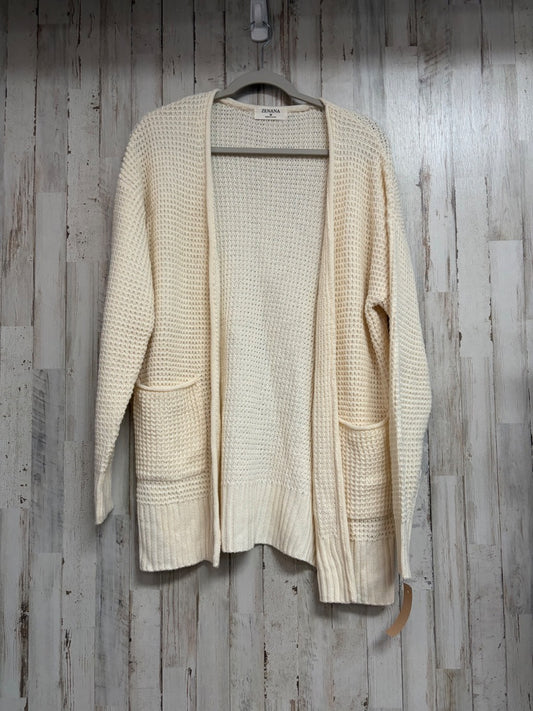 CREAM ZENANA KNIT CARDIGAN, LADIES M