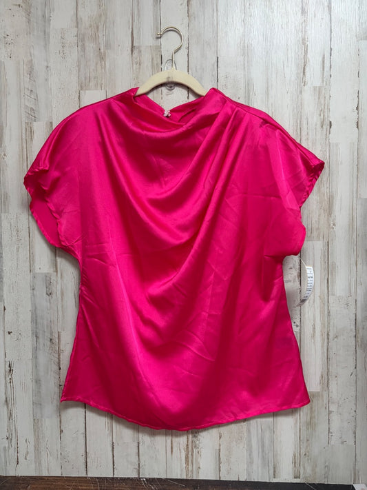 HOT PINK SHEIN SILK TOP, LADIES L