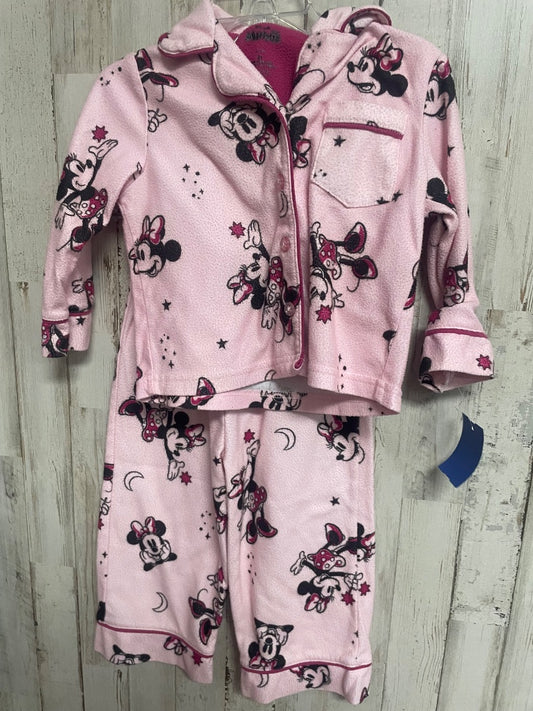 PINK DISNEY MINNIE PJ SET, GIRL 2T