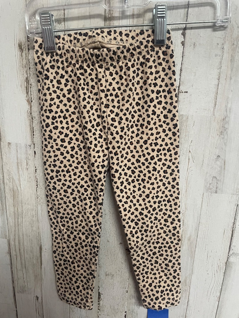 BROWN OLD NAVY CHEETAH LEGGINGS, GIRL 2T