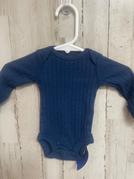 NAVY CARTERS RIBBED ONESIE, BOY PREEMIE