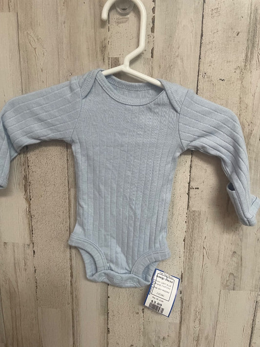 LIGHT BLUE CARTERS RIBBED ONESIE, BOY PREEMIE
