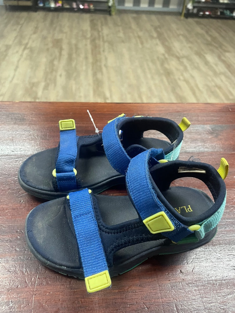 BLUE CHILDRENS PLACE VELCRO SANDALS, SHOES 10