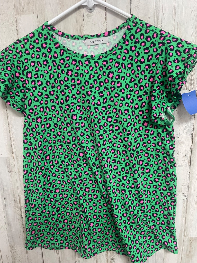 GREEN CES FEMME CHEETAH SOFT TEE, LADIES S
