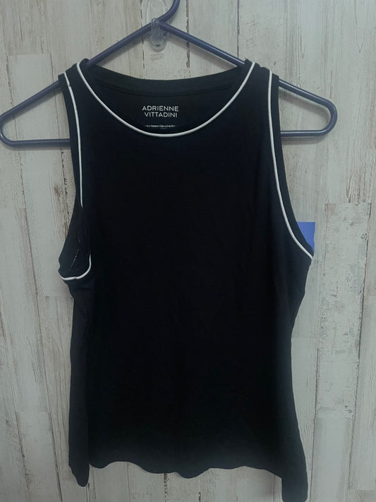 BLACK/WHITE ADRIENNE VITTADINI CORDED TRIM TANK, LADIES M