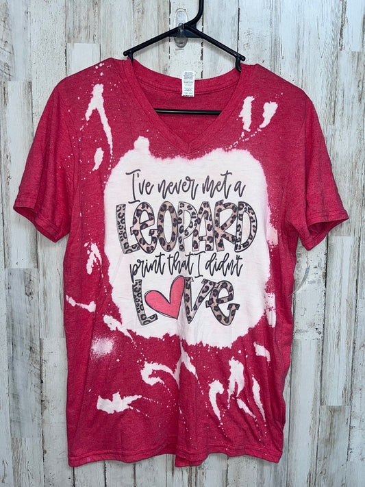 RED ANVIL LOVE LEOPARD TEE, LADIES M