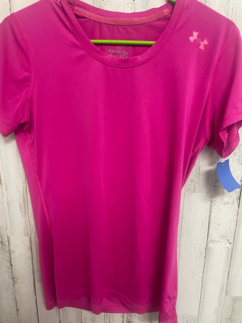 FUCHSIA UNDER ARMOUR DRY FIT TEE, LADIES M