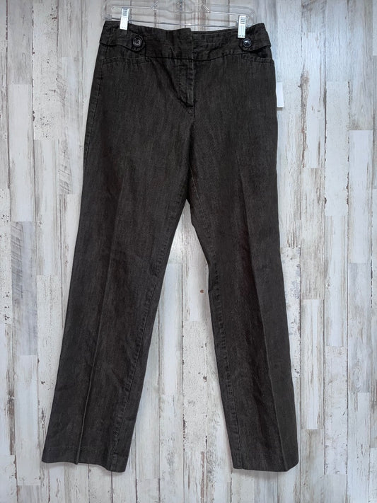 BROWN CATO SZ8 BUTTON SLACKS, LADIES M