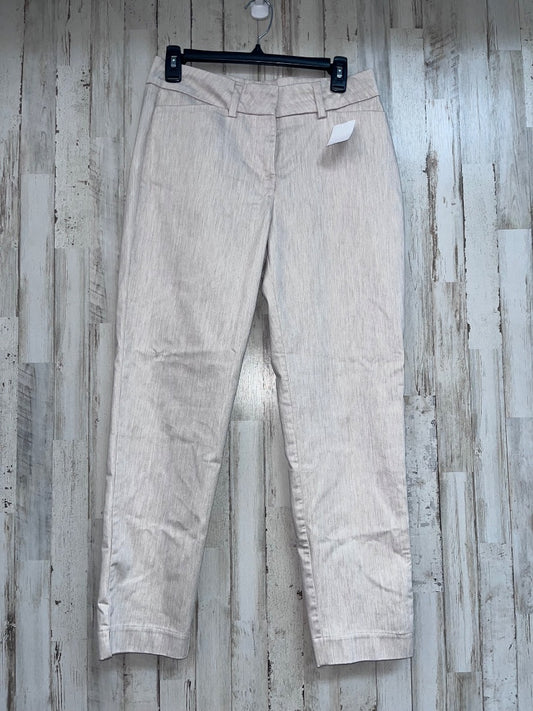 BEIGE LIZ CLAIBORNE SZ4 HEATHERED EMMA PANTS, LADIES S
