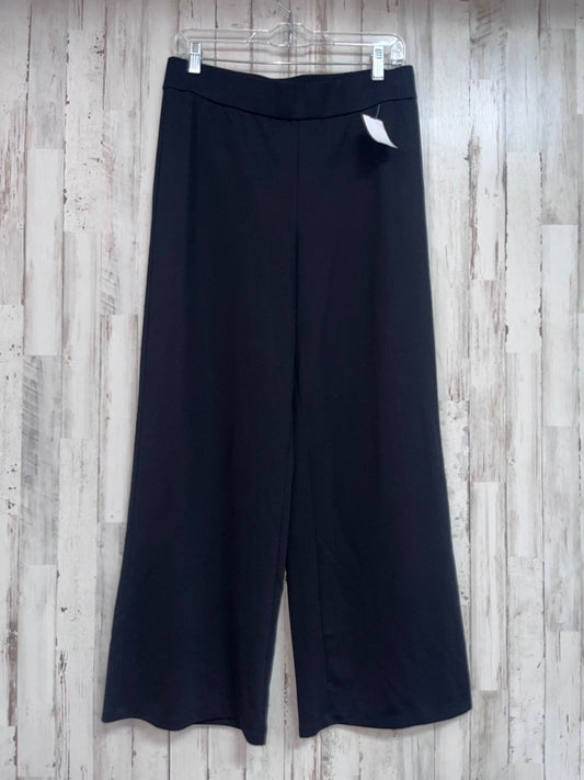 BLACK ISAAC MIZRAHI Petite PULL ON WIDE LEG PANTS, LADIES S