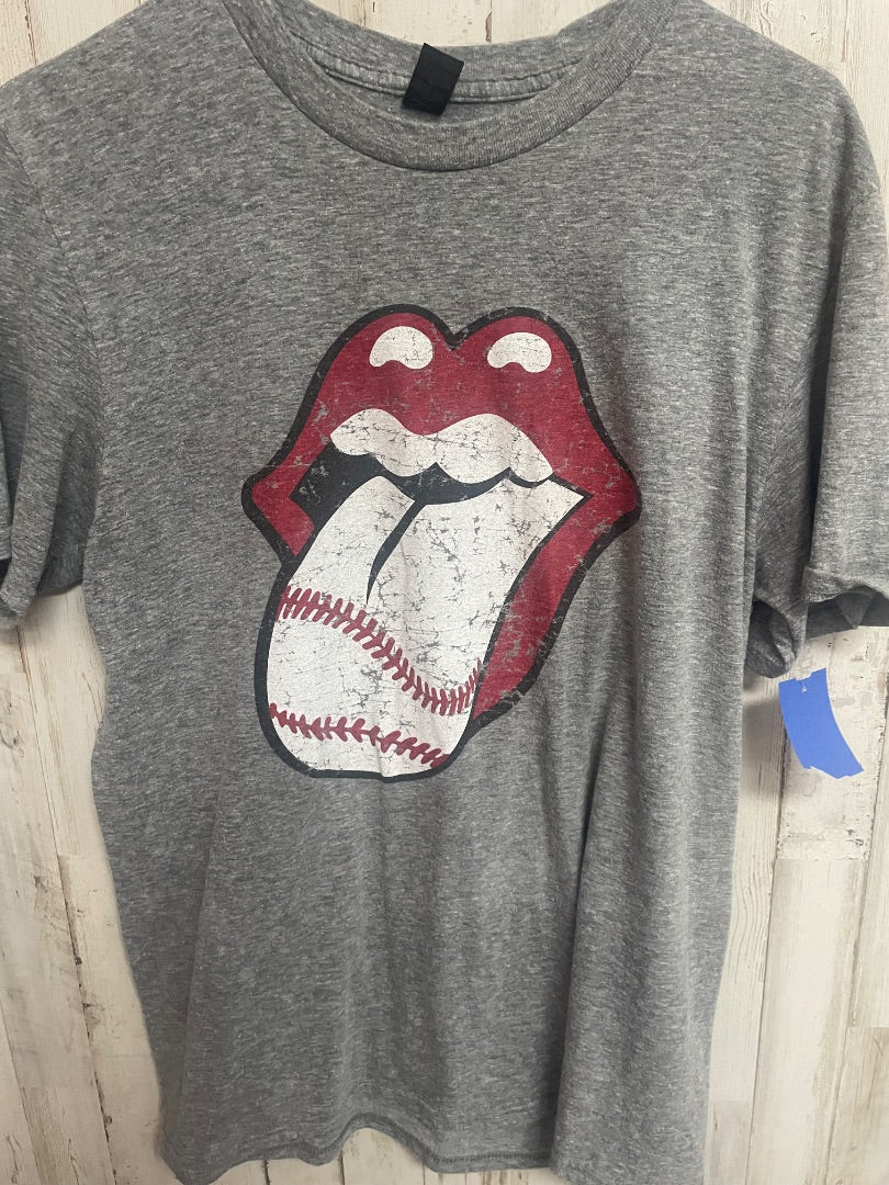 GREY ANVIL BASEBALL MOUTH TEE, LADIES M