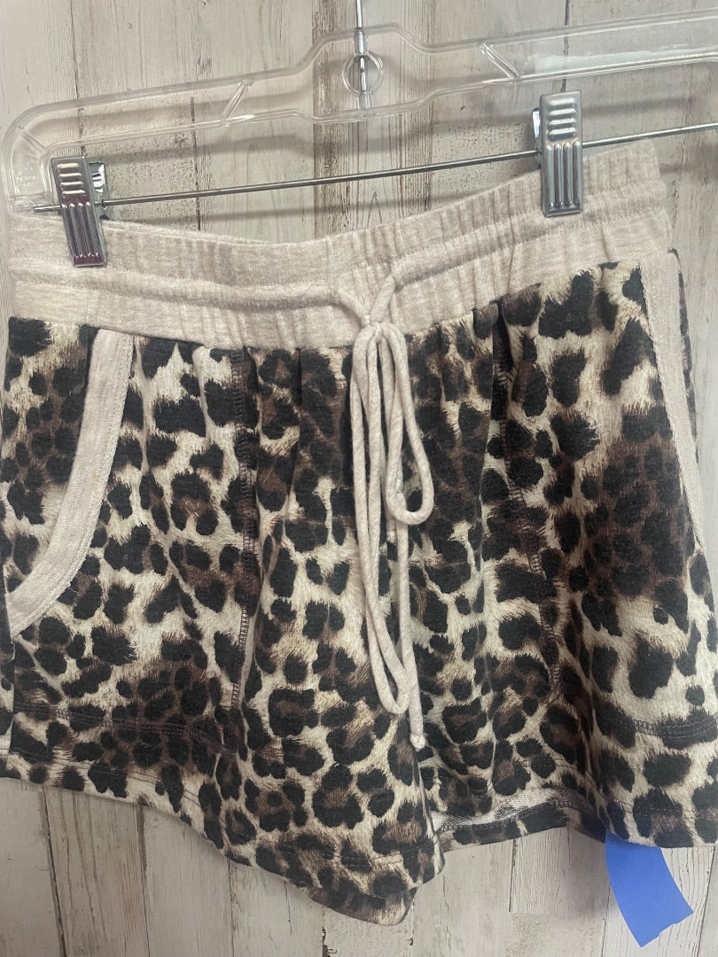 BROWN FIRST LOVE LEOPARD LOUNGE SHORTS, LADIES M