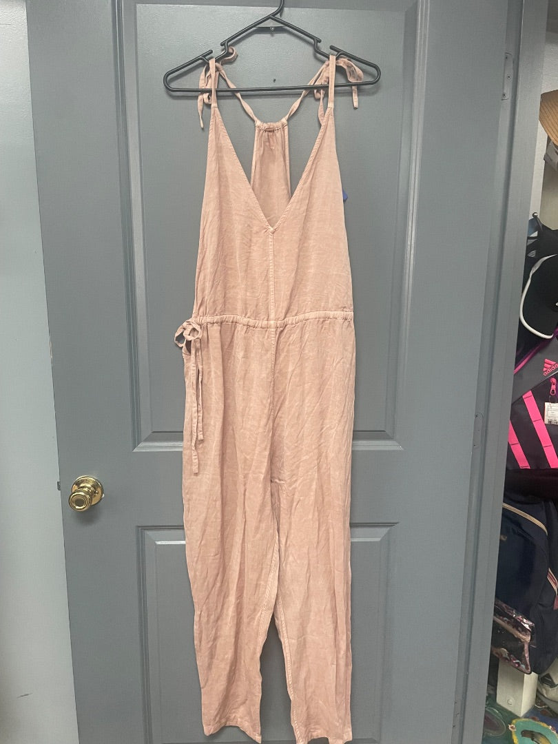 TAN FREE PEOPLE TIE STRAP ROMPER, LADIES M