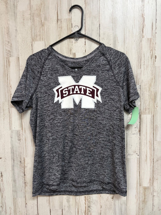 GREY HOLLOWAY DRY FIT MSU TEE, LADIES M