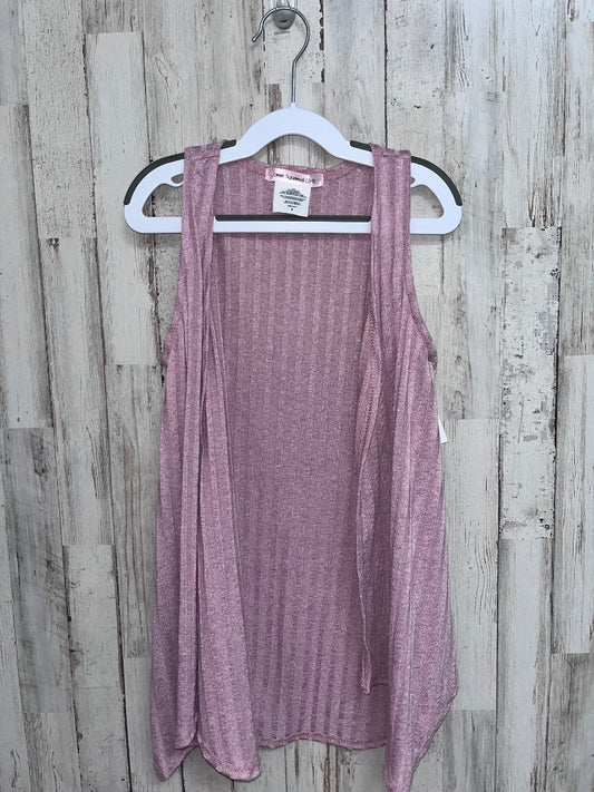 BLUSH LOVE SQUARED RIBBED CARDIGAN VEST, GIRL 8