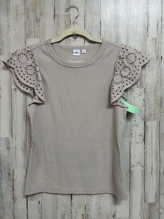 GREY GAP EYELIT SLEEVE TANK, LADIES M