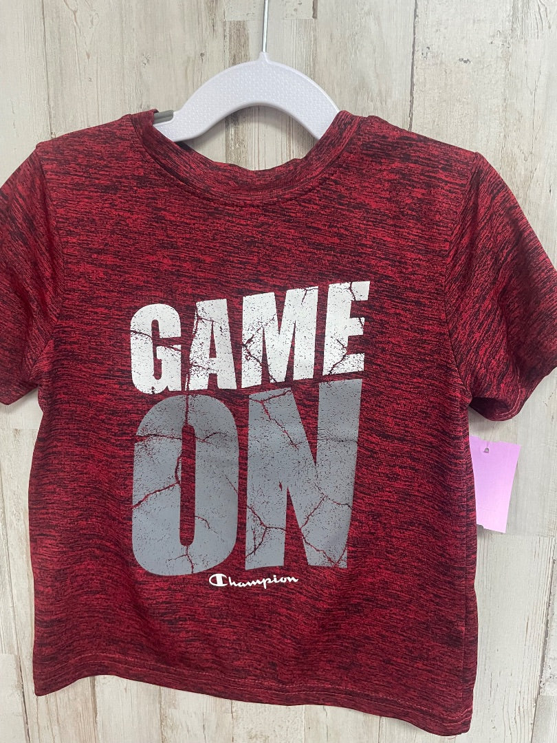 RED CHAMPION GAME ON DRY FIT TEE, BOY 4