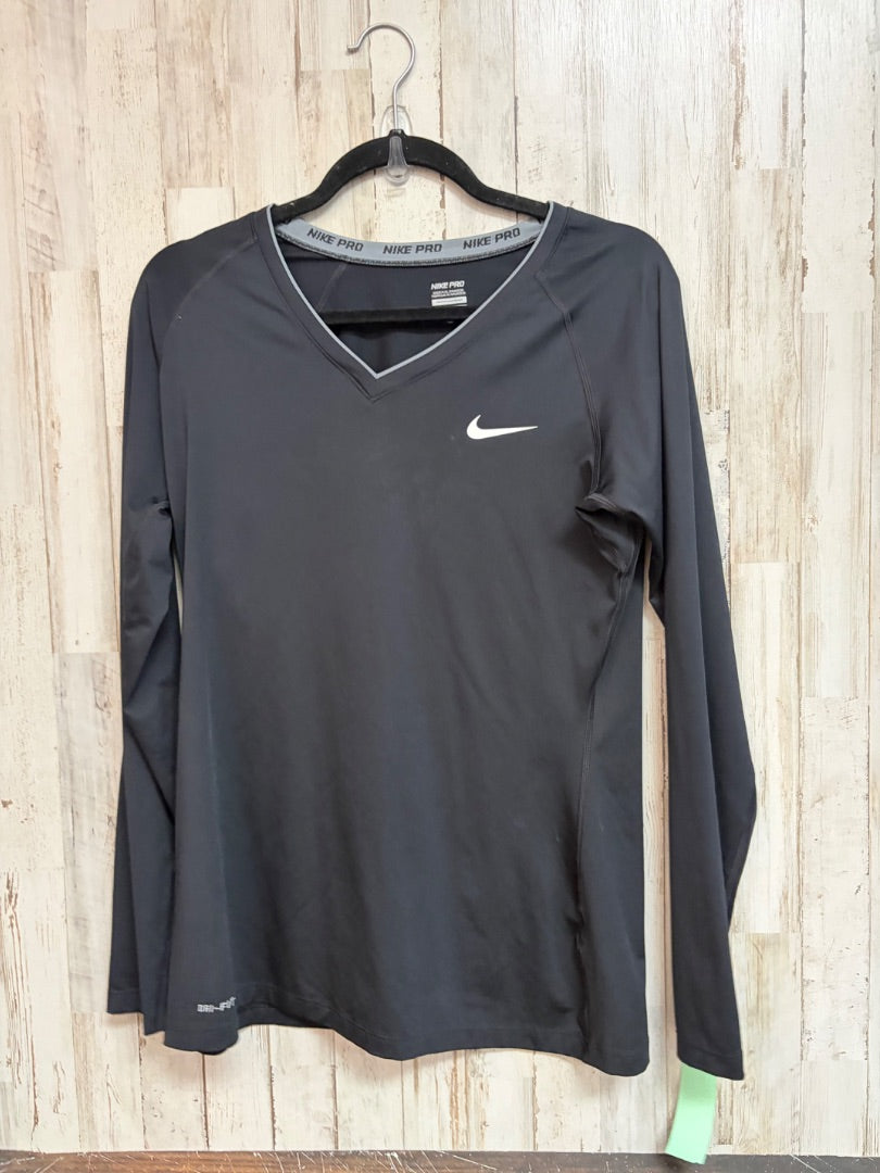BLACK NIKE DRI FIT V NECK, LADIES L
