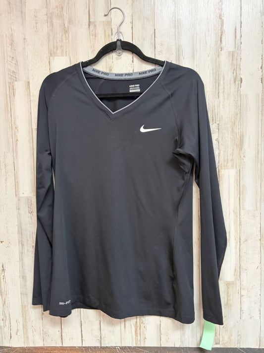 BLACK NIKE DRI FIT V NECK, LADIES L