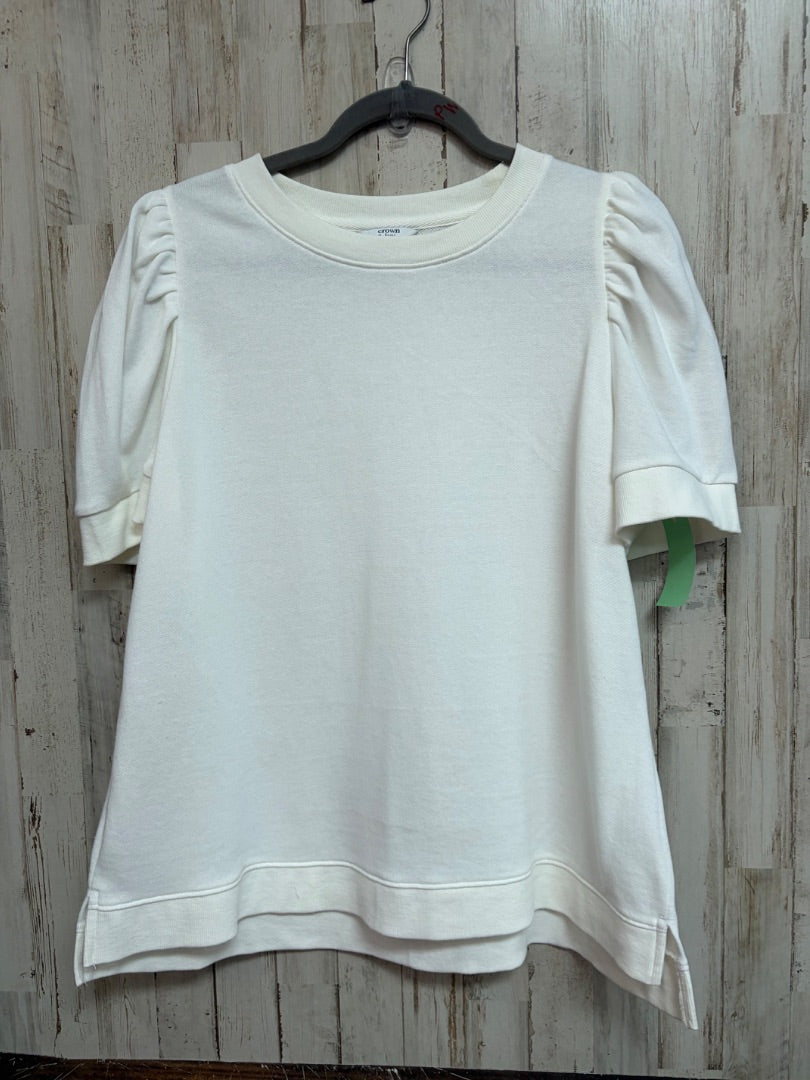 WHITE CROWN & IVY PUFF SLEEVE TOP, LADIES L