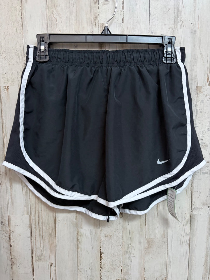 BLACK/WHITE NIKE DRY FIT SHORTS, LADIES L