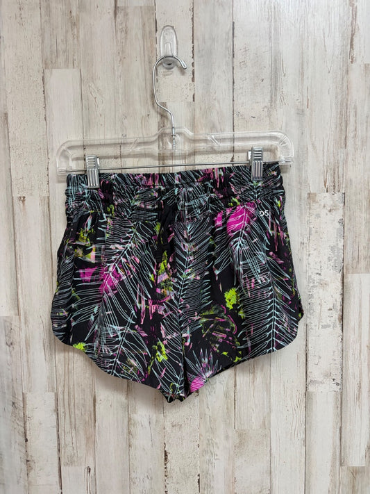 BLACK DSG LEAF PRINT SHORTS, LADIES XS
