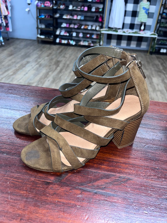 OLIVE BAMBOO STRAPPY HEEL SANDALS, SHOES A7