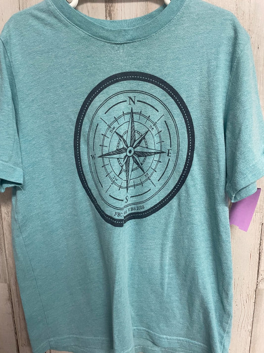 TEAL WONDER NATION COMPASS TEE, BOY 8