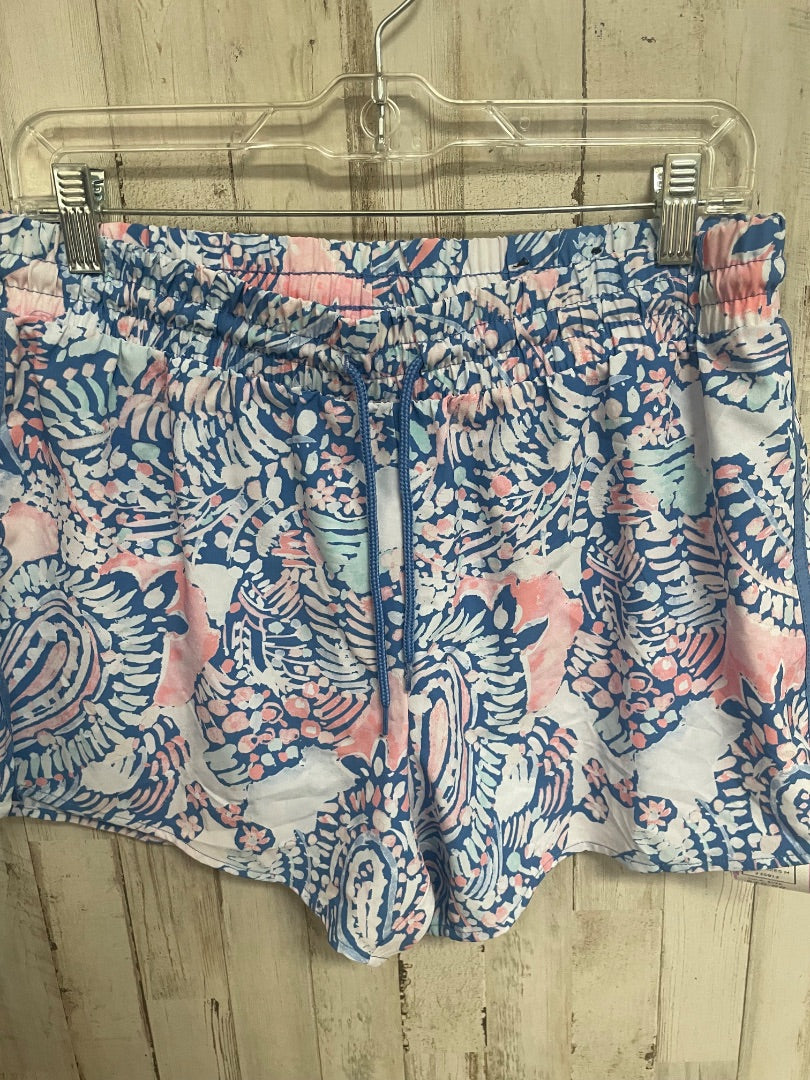 BLUE CROWN & IVY PRINTED SHORTS, LADIES M