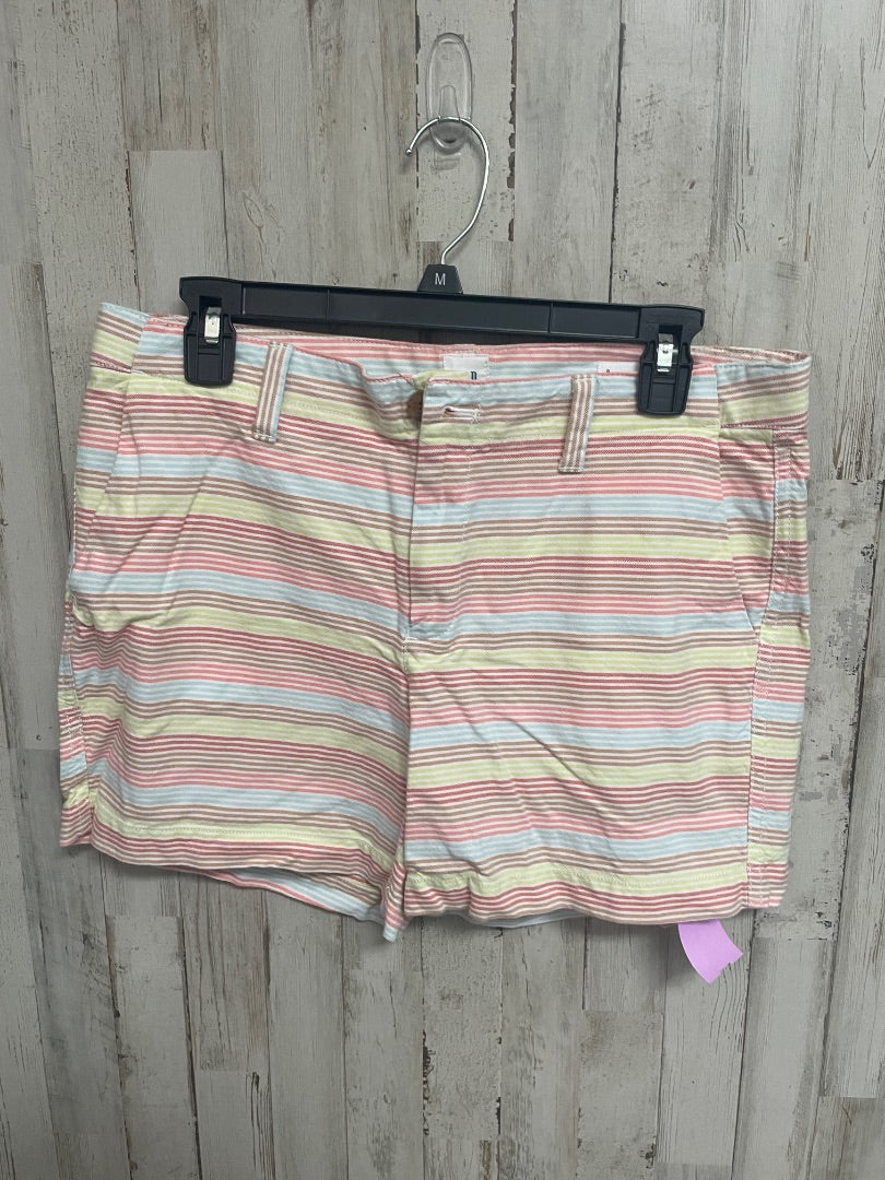 YELLOW GAP SZ8 STRIPE SHORTS, LADIES M