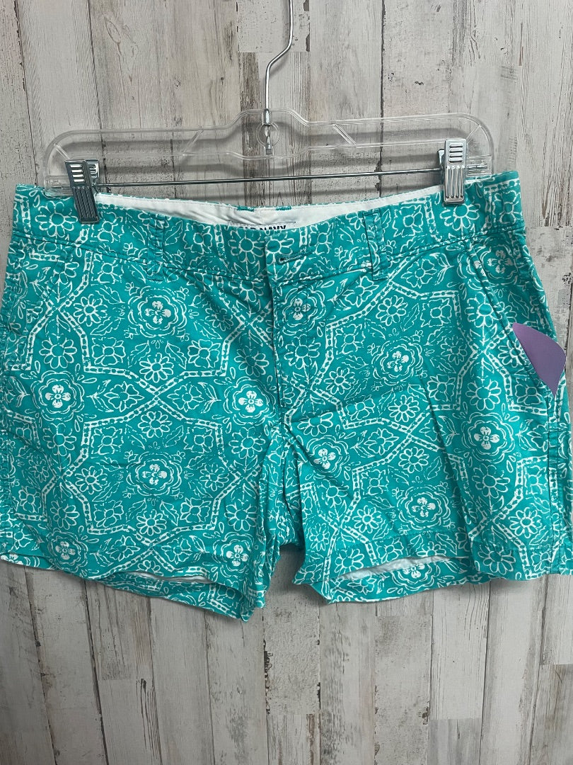 TEAL OLD NAVY SZ8 PRINT SHORTS, LADIES M