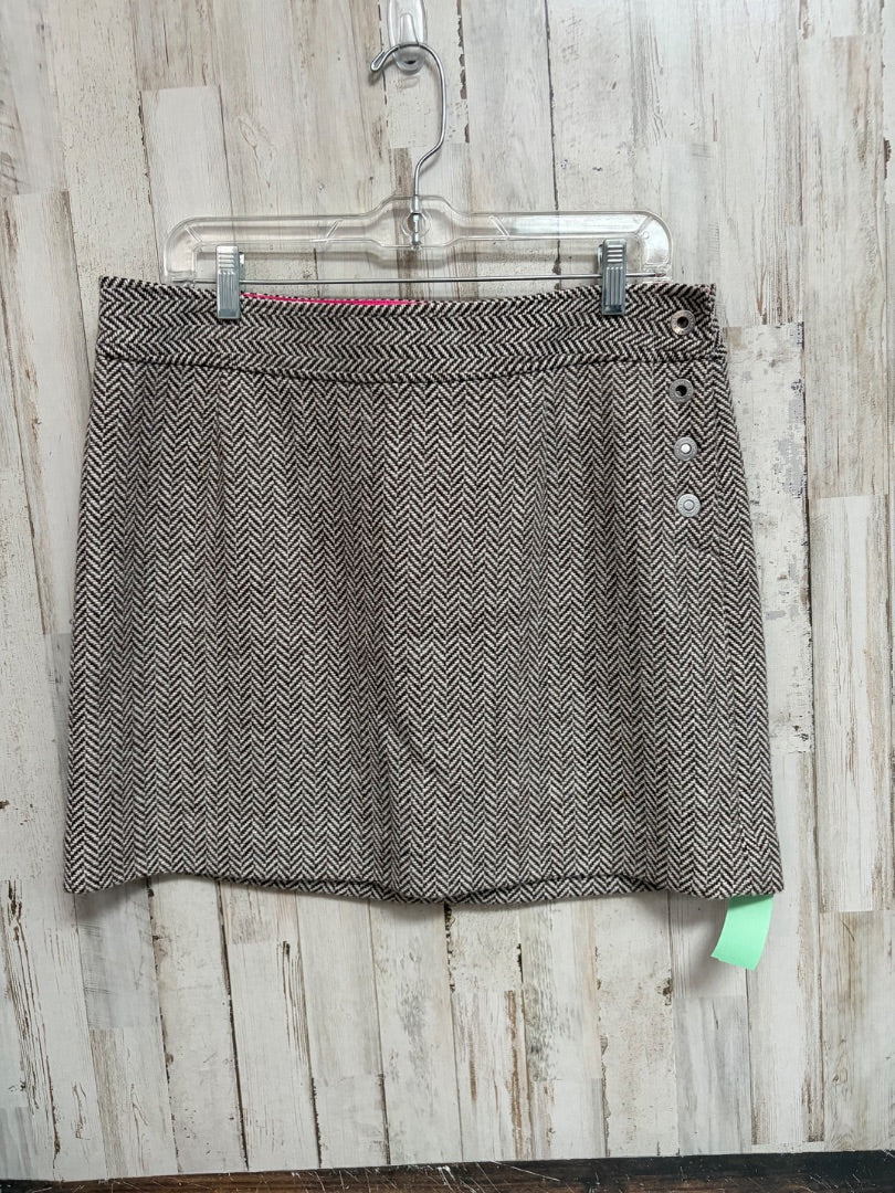 BROWN/CREAM VINEYARD VINES SZ12 PRINTED SKIRT, LADIES L