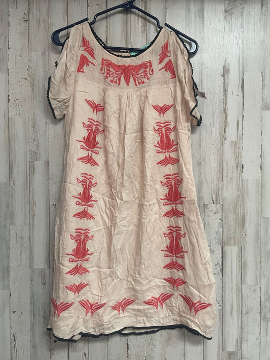 TAN KARLIE EMBROIDERED DRESS, LADIES M