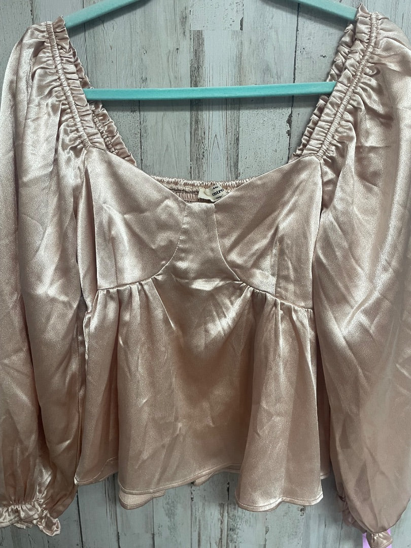 GOLD ENTRO SATIN TOP, LADIES M