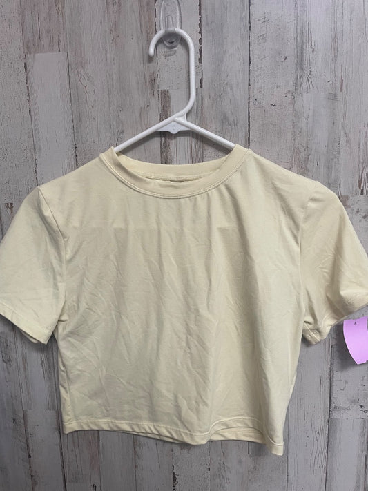 YELLOW KIMBERLY CROPPED TEE, LADIES L