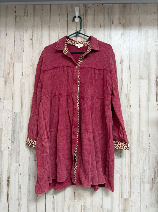 MAROON UMGEE MUSLIN TUNIC, LADIES L