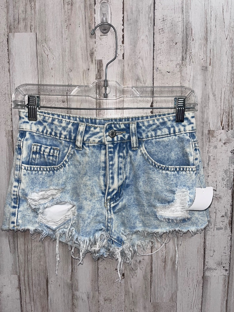 LIGHT DENIM SHEIN RIPPED DENIM SHORTS, LADIES XXS