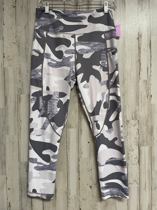 WHITE/GREY ZYIA CAMO LEGGINGS, LADIES XL