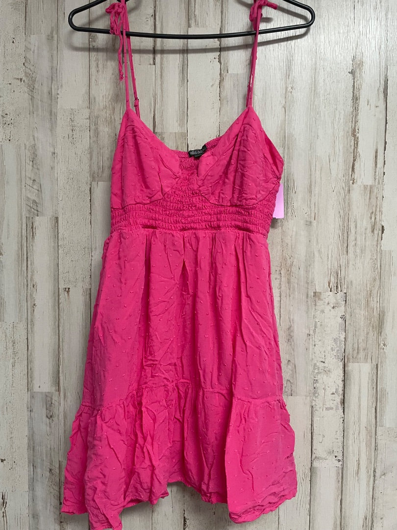 BRIGHT PINK WILD FABLE PUFF DOT TIER BABY DOLL TOP, LADIES XL