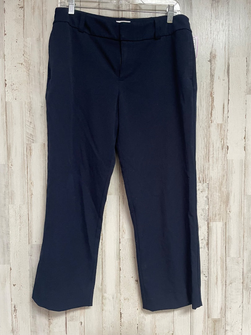 NAVY MERONA SZ 12 STRETCH TROUSERS, LADIES L