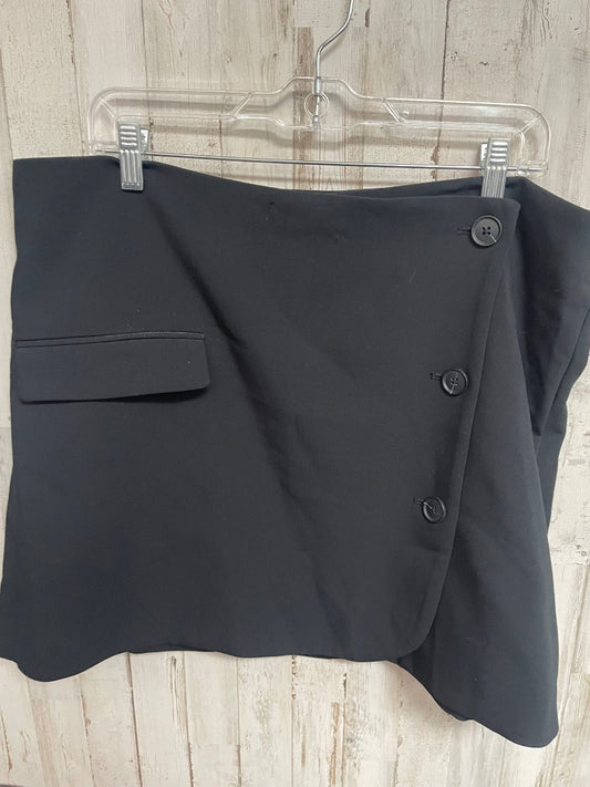 BLACK A NEW DAY WRAP BUTTON SKIRT SZ 16, LADIES XL