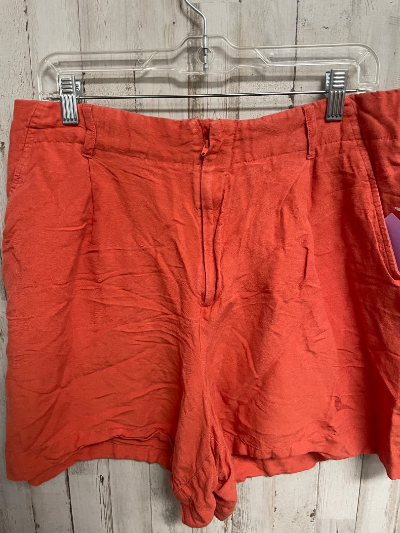RUST ORANGE A NEW DAY LINEN SHORTS, LADIES XL