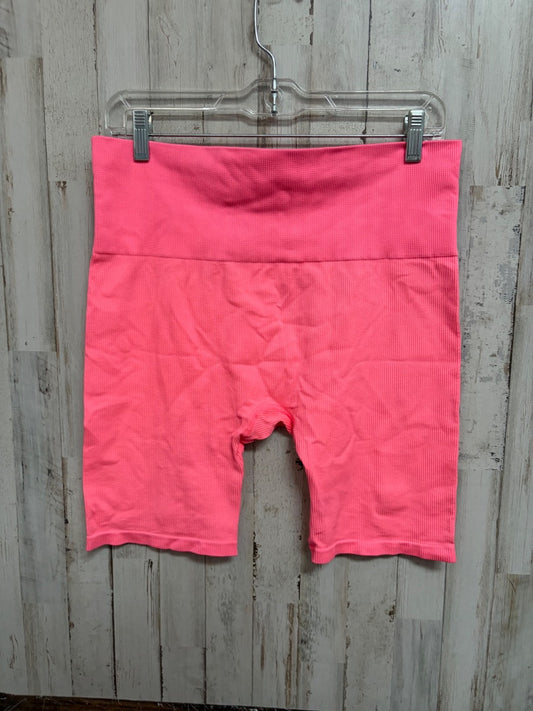 PINK WILD FABLE RIBBED BIKER SHORTS, LADIES 2X