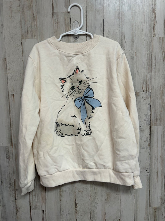 BEIGE H&M CAT PULLOVER, GIRL 8/10