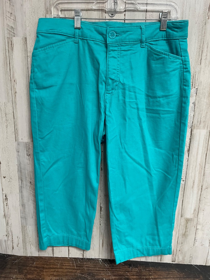 TEAL ST JOHN BAY SZ 12 CAPRIS, LADIES L