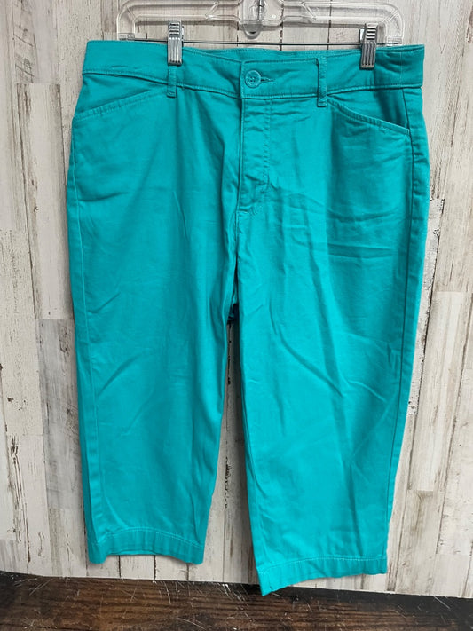 TEAL ST JOHN BAY SZ 12 CAPRIS, LADIES L